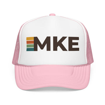 Buy light-pink-white Milwaukee, Wisconsin Trucker Hat - MKE retro cap