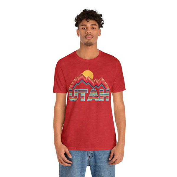 Utah T Shirt Retro Mountain - Unisex Utah Shirt