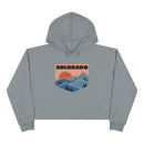 Women's Colorado Crop Hoodie - Premium Mountain Crop Colorado Sweatshirt-3