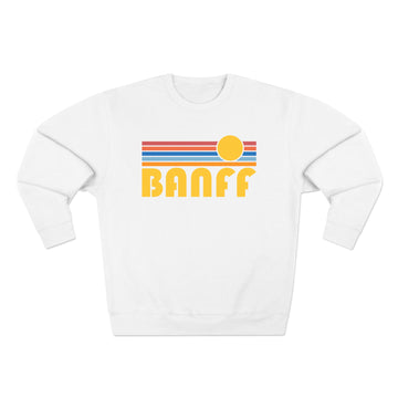 Premium Banff, Canada Retro Sun Graphic Sweatshirt - 0