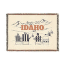 Idaho Ski Town Throw Blanket | Mountain Woven Blanket-1