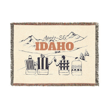 Idaho Ski Town Throw Blanket | Mountain Woven Blanket