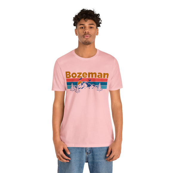 Bozeman, Montana Shirt - Mountain Sunset Unisex Bozeman T-Shirt