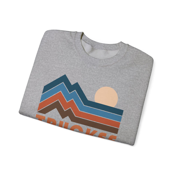 Truckee, California Sweatshirt Retro Mountains, Truckee Unisex Graphic Crewneck