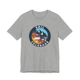 Buy athletic-heather Vail, Colorado T Shirt - Retro Ski Lift Tee