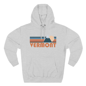 Buy heather-grey Vermont Hoodie - Retro Mountain Unisex Sweatshirt