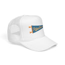 Indiana Dunes National Park Pennant Trucker Hat — Vintage Foam Mesh Cap-12