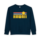 Hawaii Toddler Sweatshirt - Retro Sun Hawaii Toddler Crewneck Sweatshirt-4