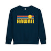 Hawaii Toddler Sweatshirt - Retro Sun Hawaii Toddler Crewneck Sweatshirt