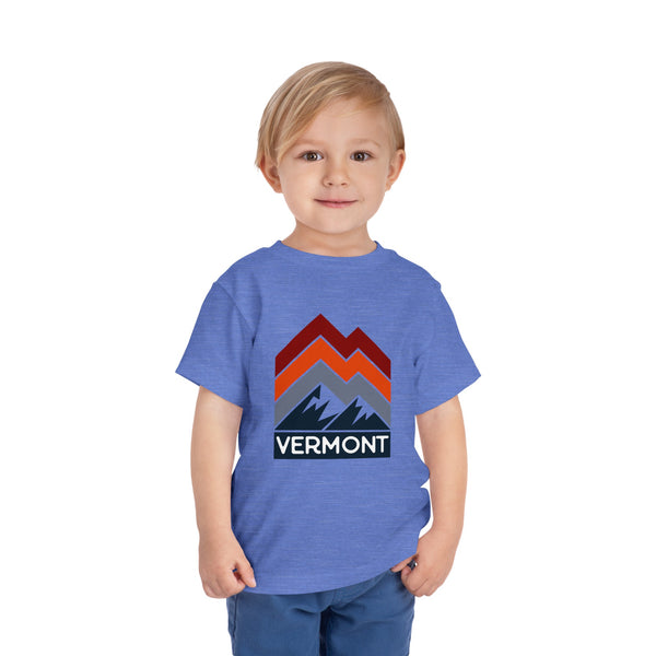 Vermont Toddler T-Shirt - Retro Palm Tree Unisex Toddler Vermont Shirt