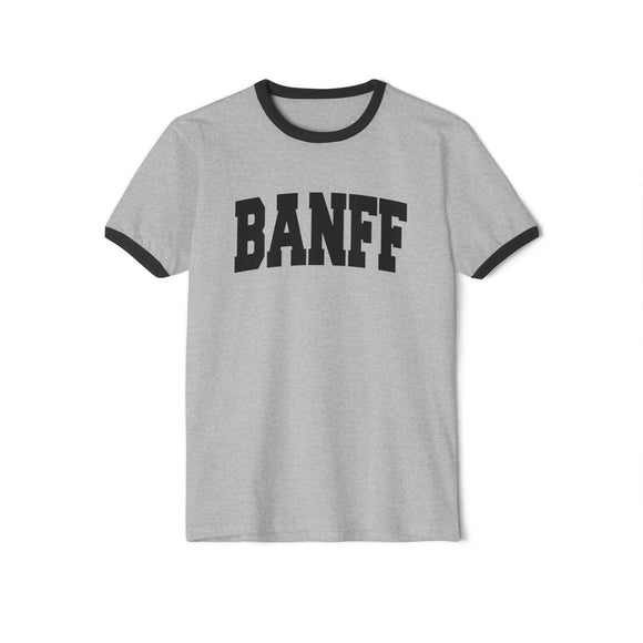 Banff, Canada Cotton Ringer Graphic Tee - Unisex Banff T Shirt, Vintage Style Tee, Men's/Women's Tee