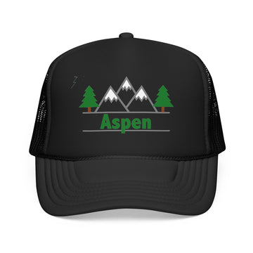 Aspen, Colorado Trucker Hat - Foam Mountain Cap - 0