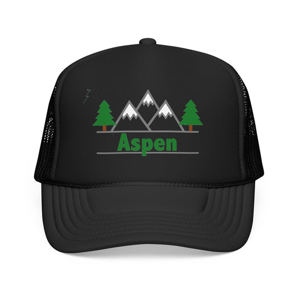 Aspen, Colorado Trucker Hat - Foam Mountain Cap