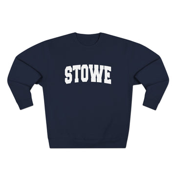 Buy navy Premium Stowe, Vermont Retro Graphic Sweatshirt