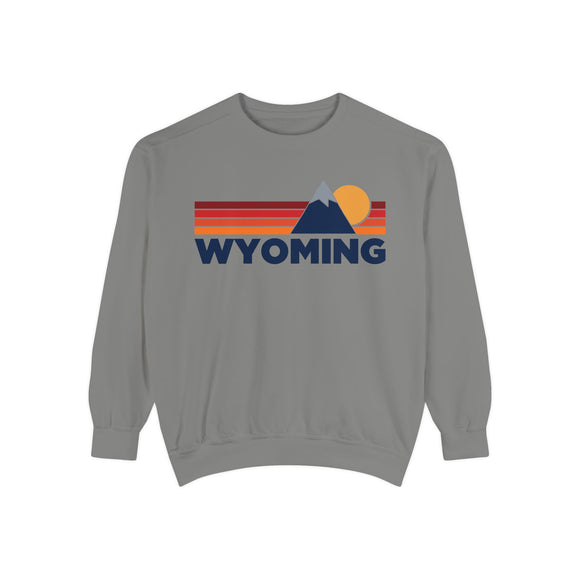 Wyoming Mountain Stripes Sweatshirt | Comfort Colors - 100% Cotton