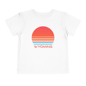 Wyoming Toddler T-Shirt - Retro 80s Unisex Toddler Wyoming Shirt