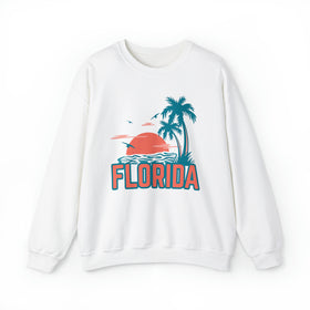Florida Sweatshirt - Unisex Palm Tree Florida Sweatshirt