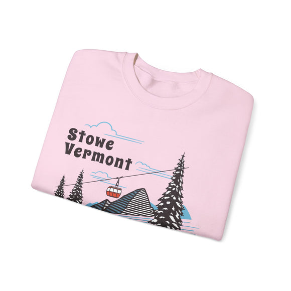 Stowe, Vermont Sweatshirt - Unisex Retro Ski Mountain Gondola Stowe Sweatshirt