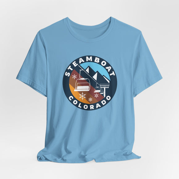Steamboat, Colorado T Shirt - Retro Ski Lift Tee
