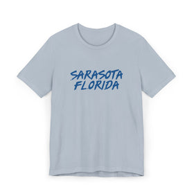 Buy light-blue Sarasota T-Shirt | 100% Cotton Retro Florida Tee