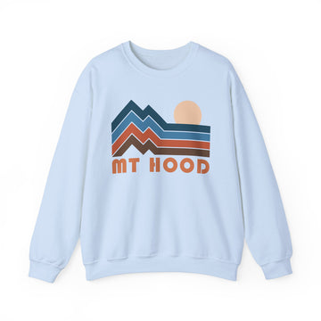 Buy light-blue Mt. Hood, Oregon Sweatshirt Retro Mountains, Mt. Hood Unisex Graphic Crewneck