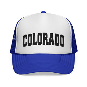 Buy royal Colorado Retro Collegiate Style Trucker Hat
