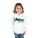 Maine Toddler Hoodie - Retro Trees Unisex Maine Toddler Sweatshirt-8