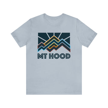 Buy light-blue Mt Hood, Oregon T-Shirt - Retro Unisex Mt Hood Shirt