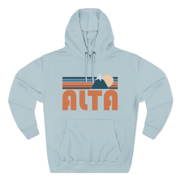 Alta, Utah Hoodie - Retro Mountain Unisex Sweatshirt
