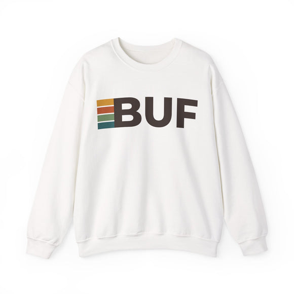 Buffalo, New York BUF Retro Stripe Sweatshirt