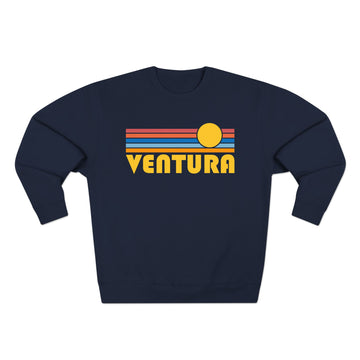 Buy navy Premium Ventura, California Retro Sun Graphic Sweatshirt