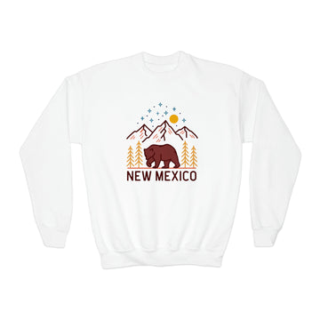 New Mexico Youth Sweatshirt - Unisex Kid's New Mexico Crewneck Sweatshirt - 0