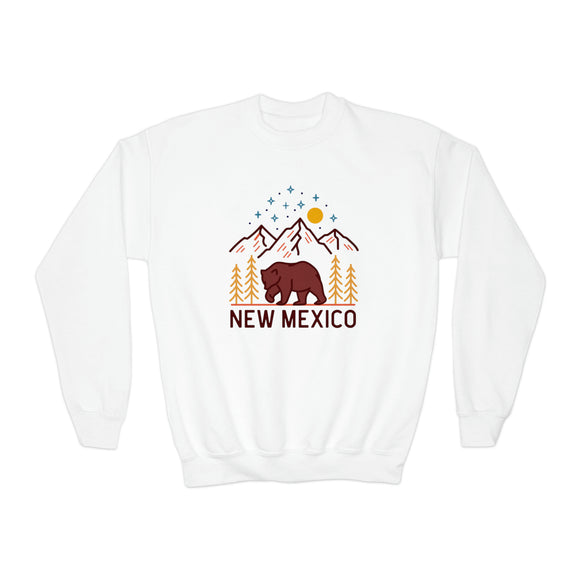 New Mexico Youth Sweatshirt - Unisex Kid's New Mexico Crewneck Sweatshirt