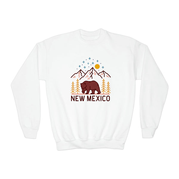 New Mexico Youth Sweatshirt - Unisex Kid's New Mexico Crewneck Sweatshirt