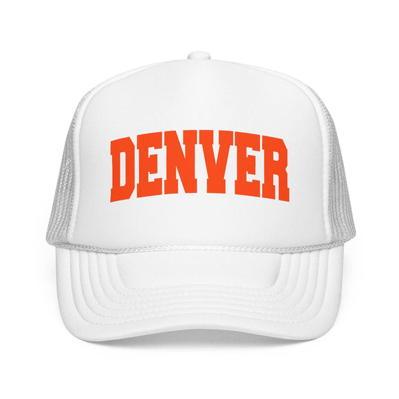 Kids Denver Foam Trucker Hat – Retro Patch Lettering Mesh Ca