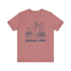 Jackson Hole, Wyoming Graphic Tee - Mountain Illustration Jackson Hole T Shirt - 0