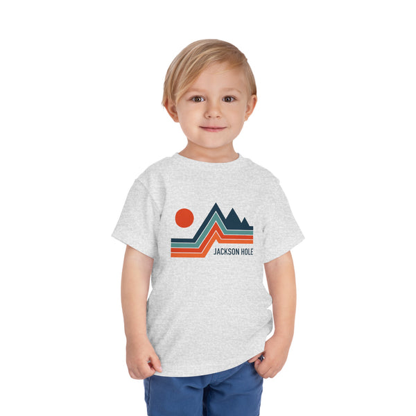 Jackson Hole, Wyoming Toddler T-Shirt - Retro Palm Tree Toddler Jackson Hole Shirt