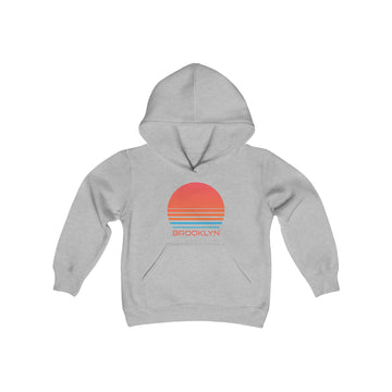 Buy sport-grey Brooklyn, New York Youth Hoodie - Retro 80s