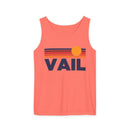 Vail, Colorado Retro Sunstripe Tank Top | Comfort Colors - 100% Cotton-1