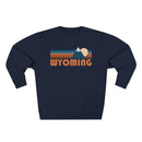 Premium Wyoming Retro Mountain Graphic Sweatshirt-6