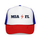 Miami, Florida Retro Trucker Hat - Lightning Foam Cap-4