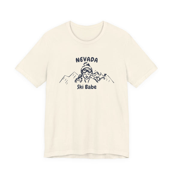 Nevada Ski Babe T‑Shirt - Retro Skiing Graphic Tee