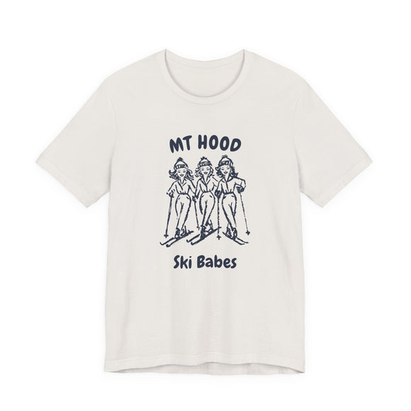 Mt Hood, Oregon Ski Babes T‑Shirt — Retro Skiing Graphic Tee
