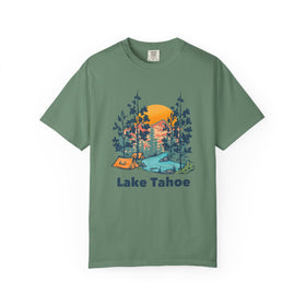 Buy light-green Lake Tahoe, California Graphic Tee, Comfort Colors Retro Unisex Lake Tahoe T shirt