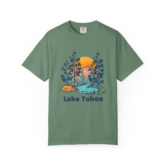 Lake Tahoe, California Graphic Tee, Comfort Colors Retro Unisex Lake Tahoe T shirt