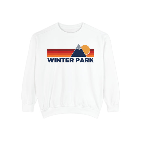 Winter Park, Colorado Mountain Stripes Sweatshirt | Comfort Colors - 100% Cotton