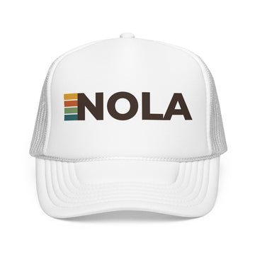 Buy white New Orleans, Louisiana Trucker Hat - NOLA retro cap