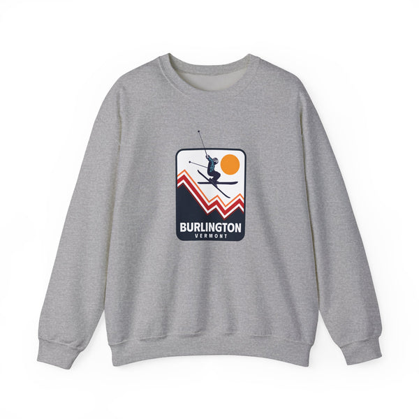 Burlington, Vermont Sweatshirt - Unisex Snow Ski Jump Burlington Sweatshirt