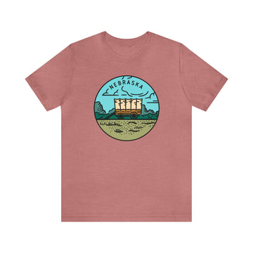 Buy heather-mauve Nebraska T-Shirt - Unisex Nebraska Shirt