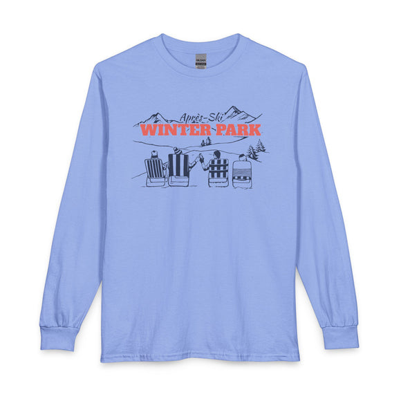 Winter Park, Colorado Après-ski Long Sleeve Shirt - Mountain Retro Skiing